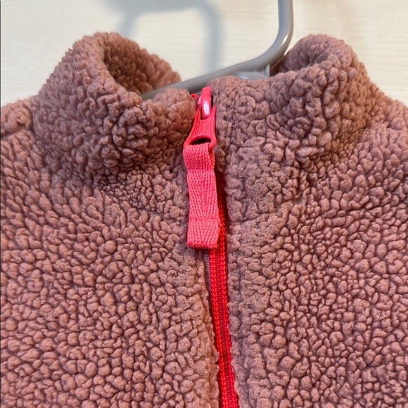 Baby Gap Cozy Kids' Fleece Pullover - Pink (mauve) half zipper - Picture 3 of 10